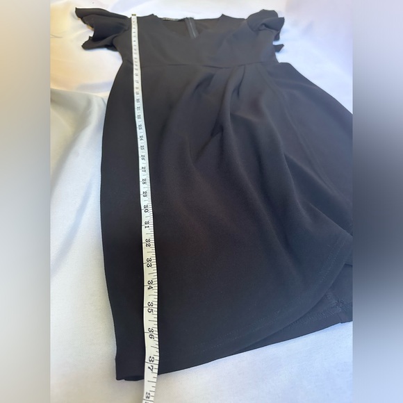 IHOT Black Wrap Dress With Butterfly Sleeves - Picture 8 of 8